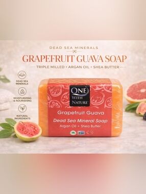 Dead Sea Minerals Grapefruit Guava Soap Nourishing & Refreshing Cleanser